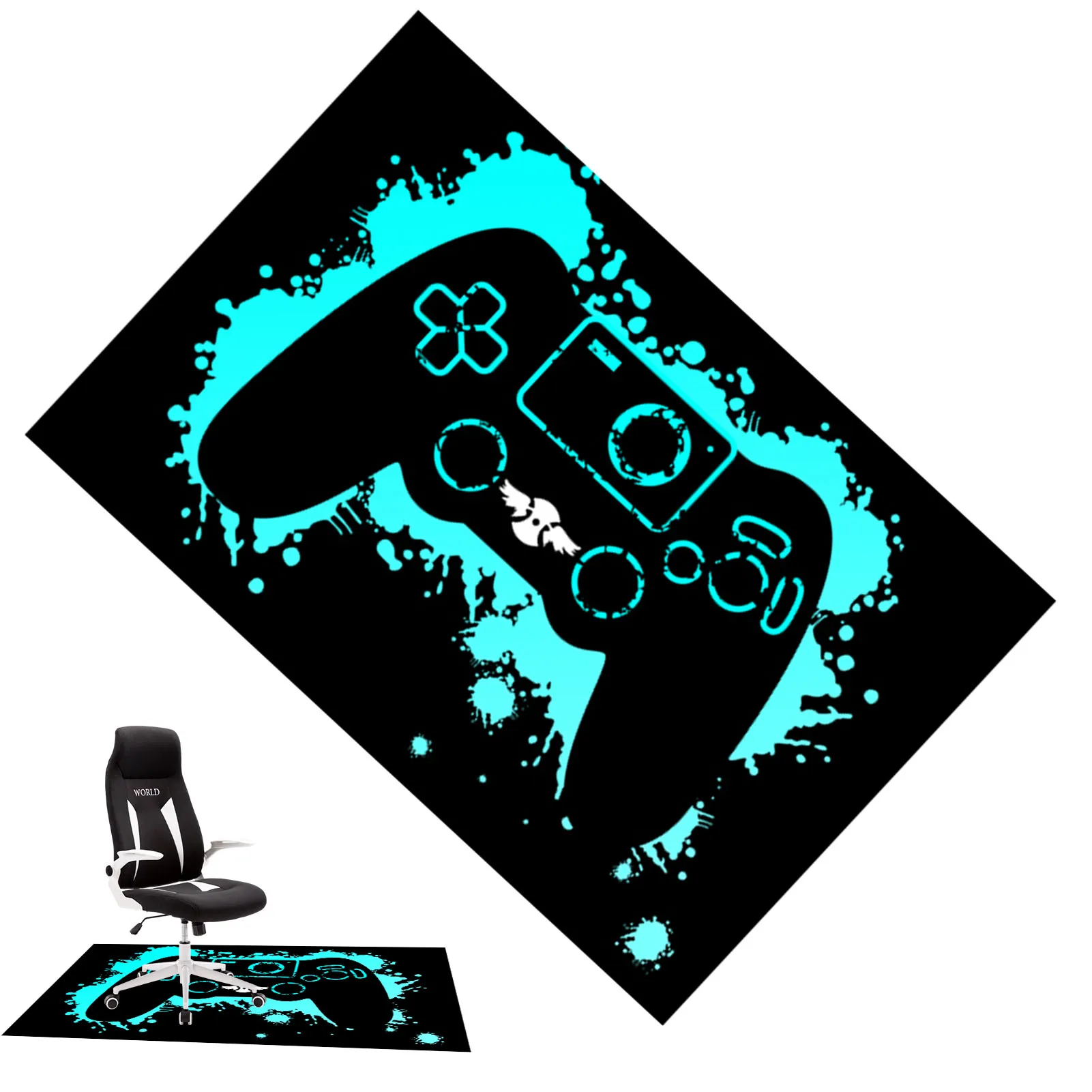 

Gamepad Floor Mats Bedroom Rug Gamer Area Carpet 3D Printed Controller Area Rug For Teen Boys Room Decor For Game Room Bedroom