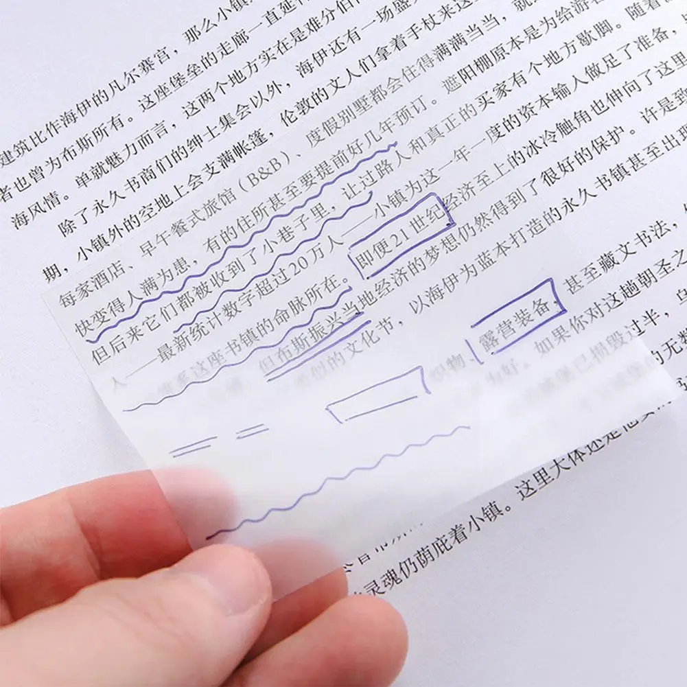 

50 Sheets Transparent Sticky Notes Waterproof Pet Memo Pad Notepad Stationery Pads School Tear Simple Office Paper Memo B9d9