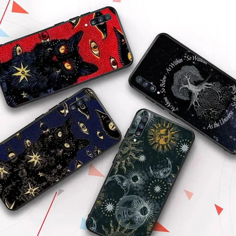 

Witches Moon Tarot Mystery Totem Phone Case for Samsung S20 lite S21 S10 S9 plus for Redmi Note8 9pro for Huawei Y6 cover