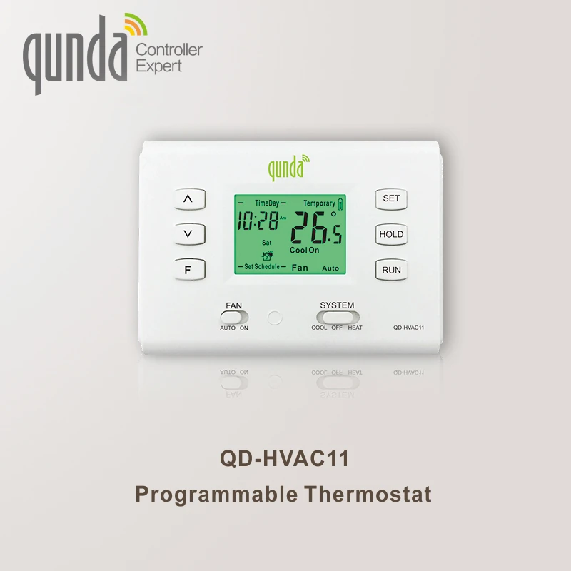 

QUNDA QD-HVAC11 Programmable Thermostat System For Central Air Conditioner With High Quality