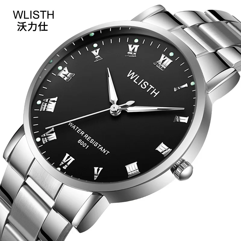 2020 Luxury WLISTH Top Brand Leather Mens Watch Waterproof Watches Mens Casual Quartz Wristwatch for Men Clock Relogio Masculino