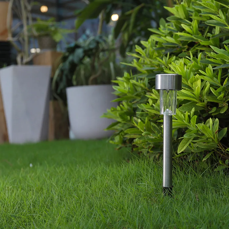 

Lawn Lamps Spot Light Stainless Steel Solar Bulbs Garden Outdoor Decoration Waterproof Outside Yard Fence Lantern Contemporary
