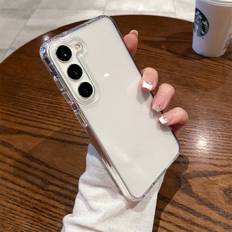Фото Противоударный прозрачный чехол S26ultra для Samsung Galaxy S26 Plus Ultra S25, прозрачный мягкий чехол с воздушной подушкой для Samsung S26 №5