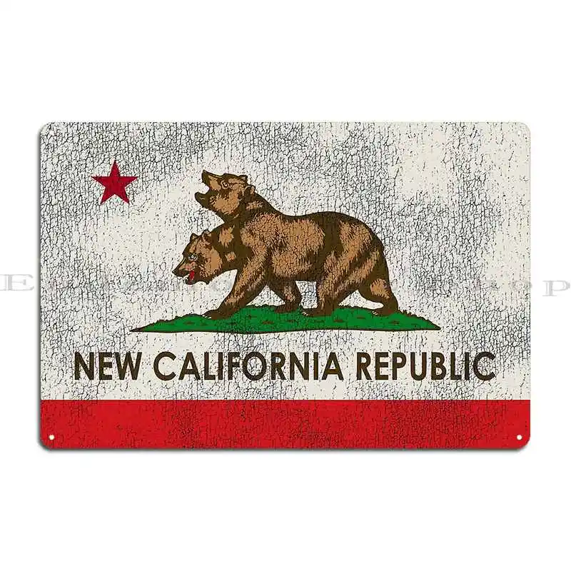 

Металлическая табличка New California Republic