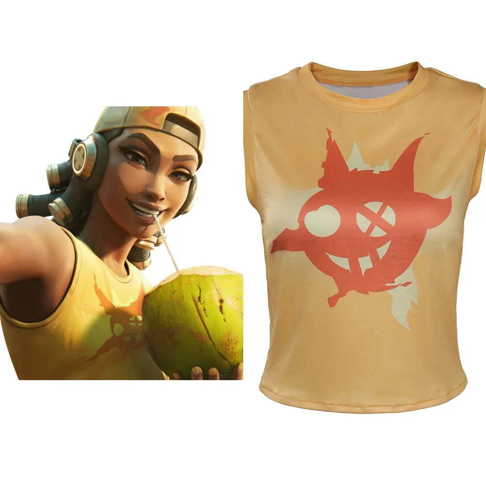 

Valorant Raze Cosplay Costume T-shirt Hat Cap Outfits Halloween Carnival Suit