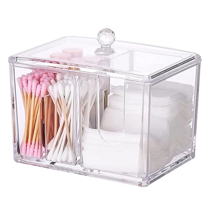 

Акриловый Органайзер для ватных палочек, держатель ватных палочек, коробка для хранения губной помады, прозрачный органайзер для косметики...