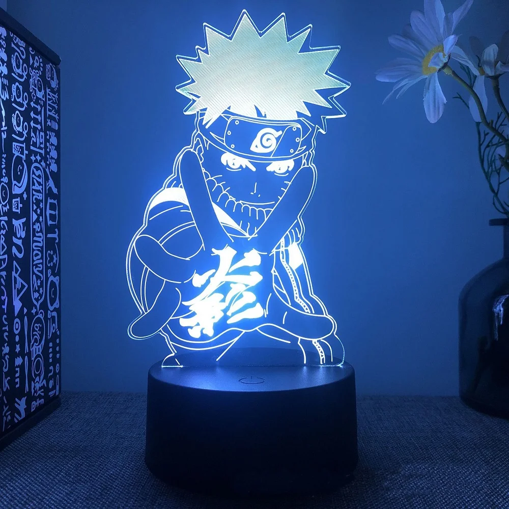 

TAKARA TOMY Naruto Anime Character Sasuke Kakashi 3D Acrylic Night Light Children's Room Decorative Light Birthday Memorial Gift