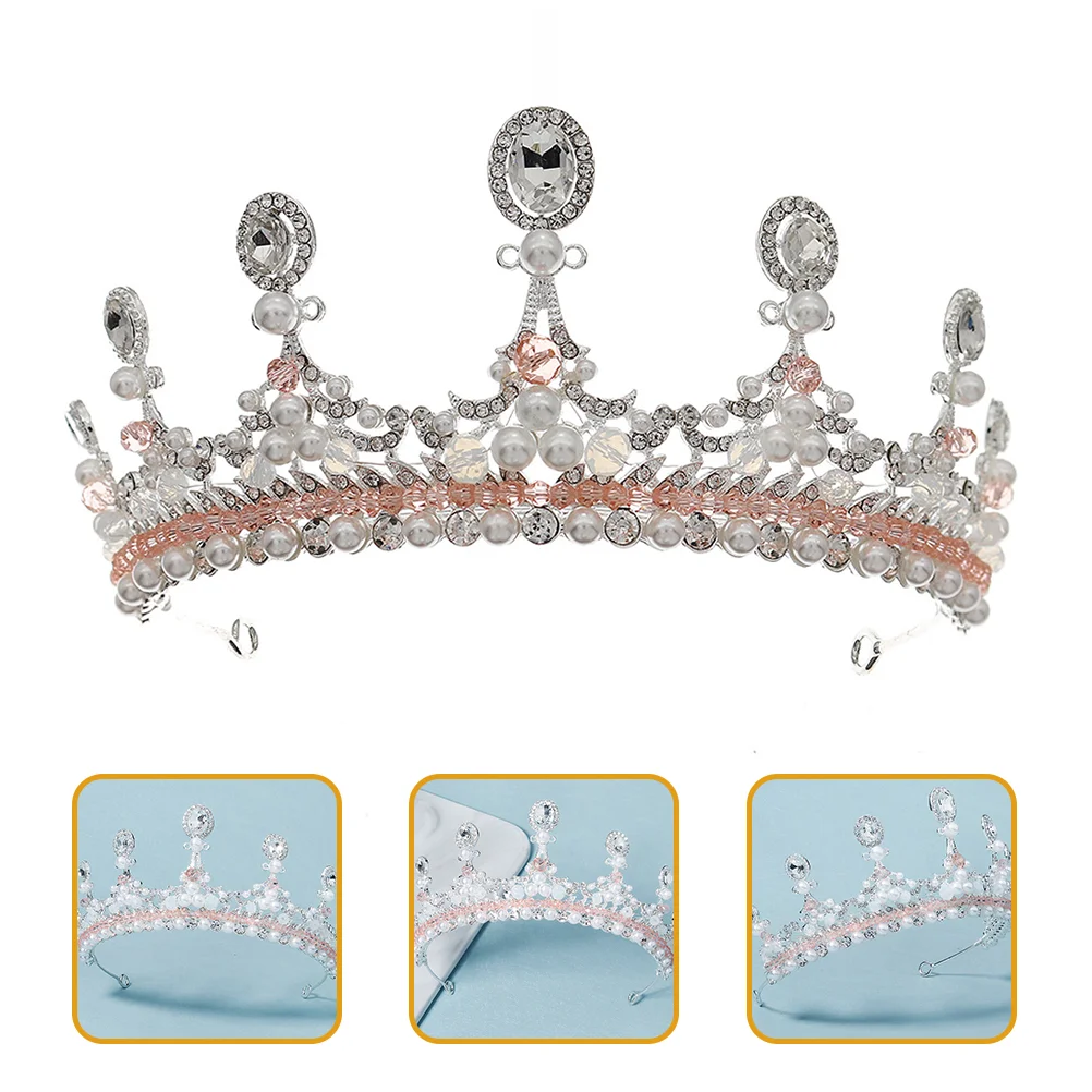 

Стразы Корона жемчужная Хрустальная корона свадебный орнамент корона для невесты