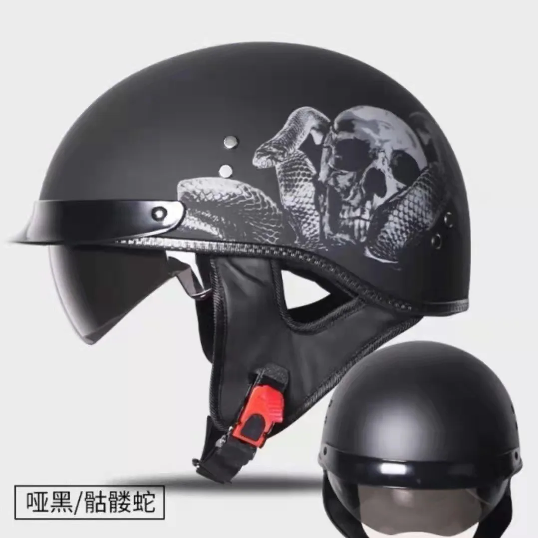 

Helmet Retro Car Half Helmet Electric Car Helmet Scoop Helmet Summer Unisex Hard Hat Lightweight