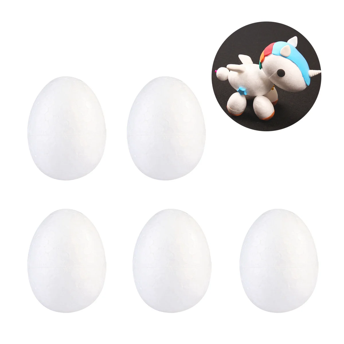 

20pcs Eggs Egg For Craft Craft For Diy Painting White Foam Balls For Party Decoration White 6cm