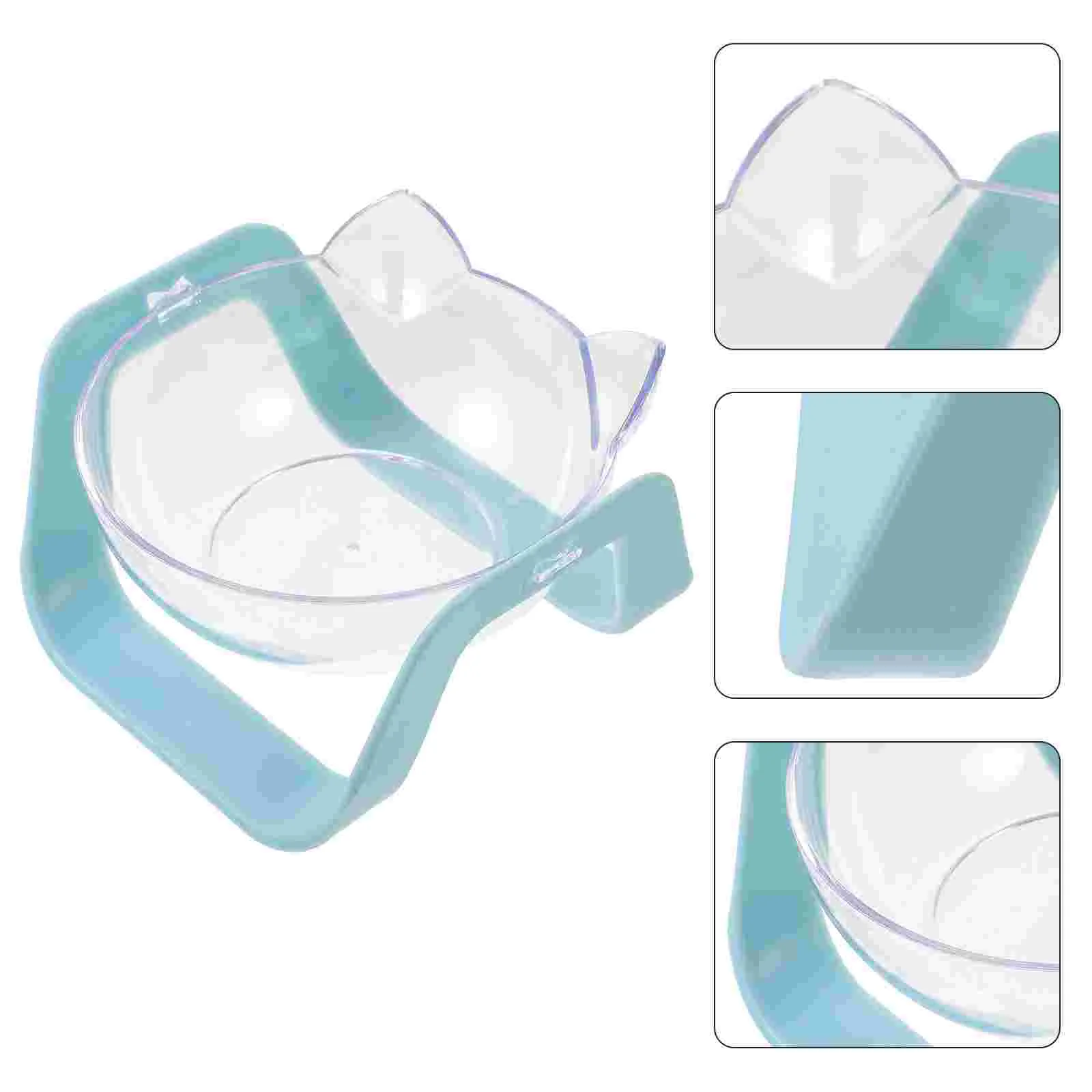 

Cat Bowl Stand Elevated Tilted Food Dishes Anti Vomiting Adjust Raised Plastic Cute Bowls