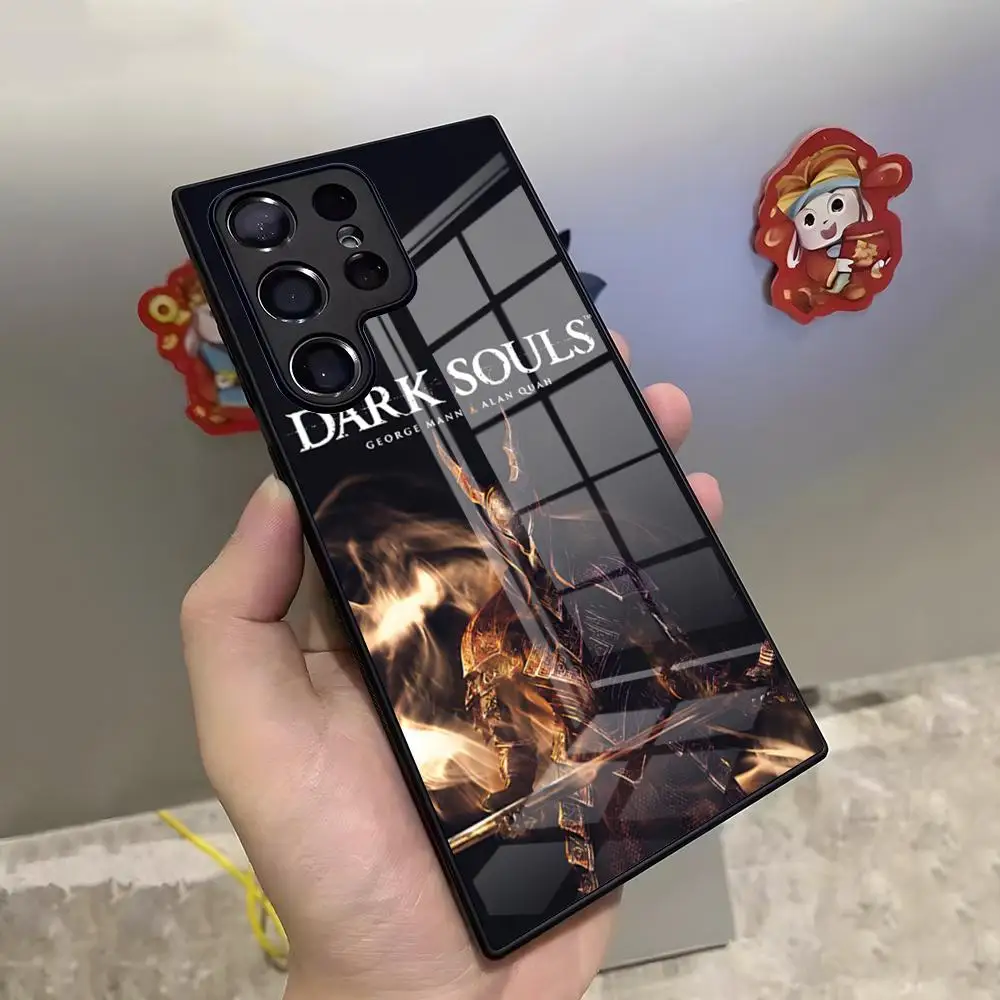 Фото Чехол для телефона Dark Souls для Samsung S26 S25 Ultra S23 S22 S24 S20 Fe S21 Plus A54 A53 A16, стеклянный чехол №4