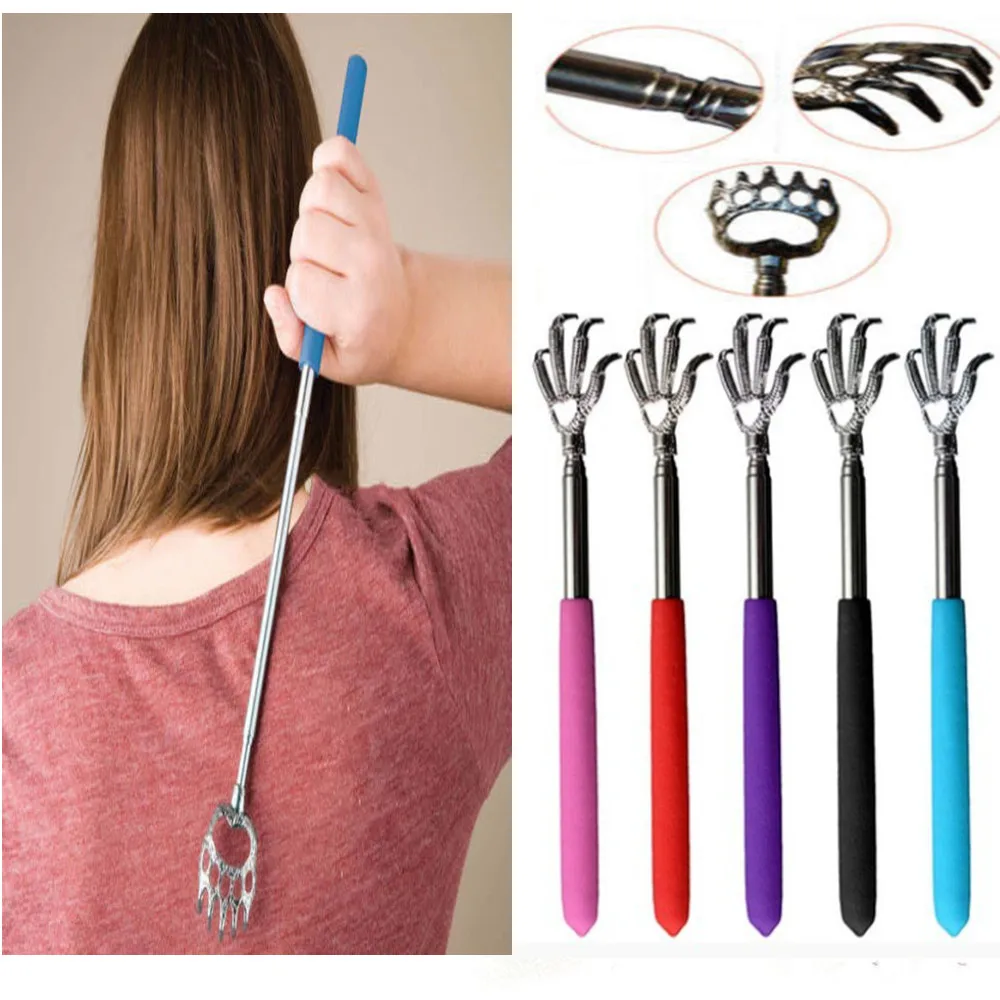 

Back Massage Metal Popular Stainless Steel Telescopic Bear Claw Scratcher Retractable Hand Grip Bear Claw Soft Massage Tool