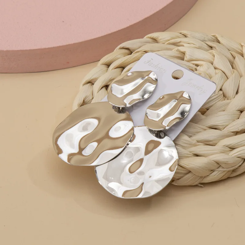 

Южнокорейские длинные крупные несимметричные серьги, сетка для моделирования, красные стильные модные серьги-цепочки для женщин, трендовы...