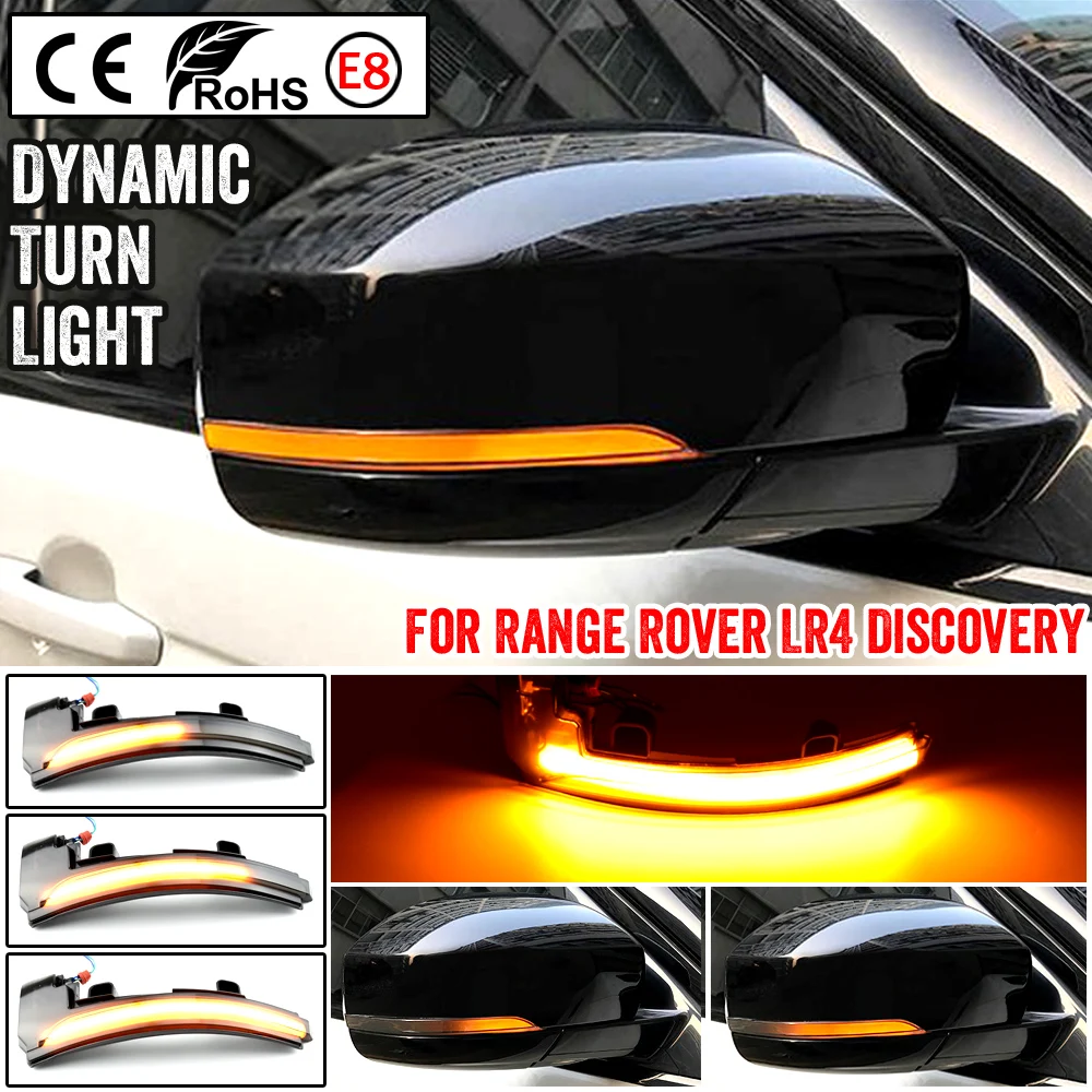 

Side Mirror Indicator Blinker Sequential LED Dynamic Turn Signal Light For Land Rover Discovery 4 LR4 Range Rover Sport Evoque