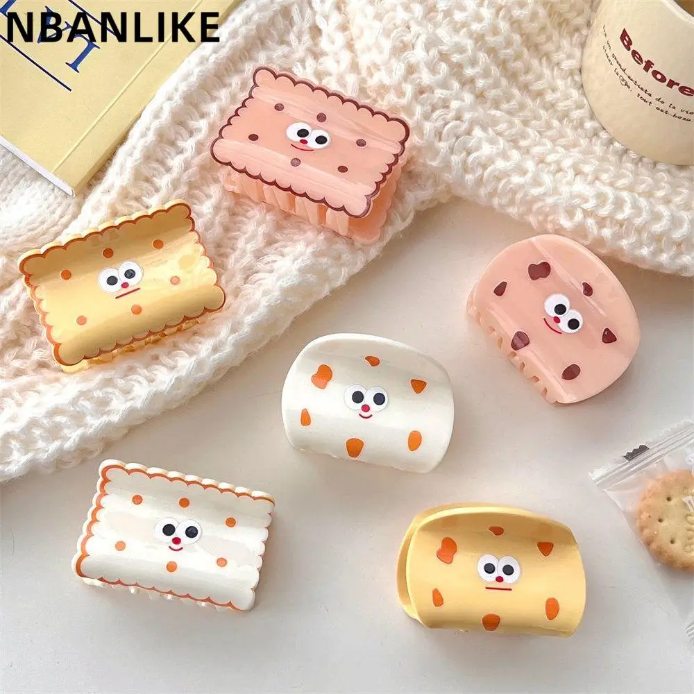 

Korean Style Acetate Hair Claw Creative Funny Cookie Shark Clip Ponytail Holder Hair Accessories