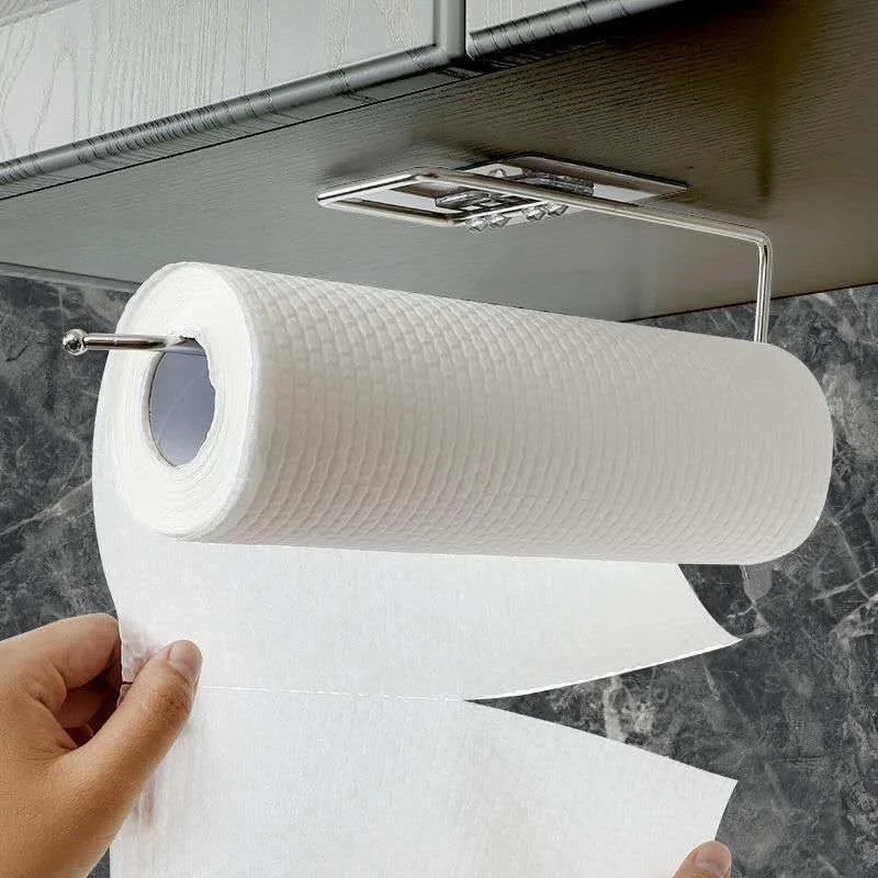 

2pcs Toilet Roll Paper Hanging Holder Bathroom Towel Tissue Racks Kitchen Storage Wall Shelf Stand Closet Organizer Holders