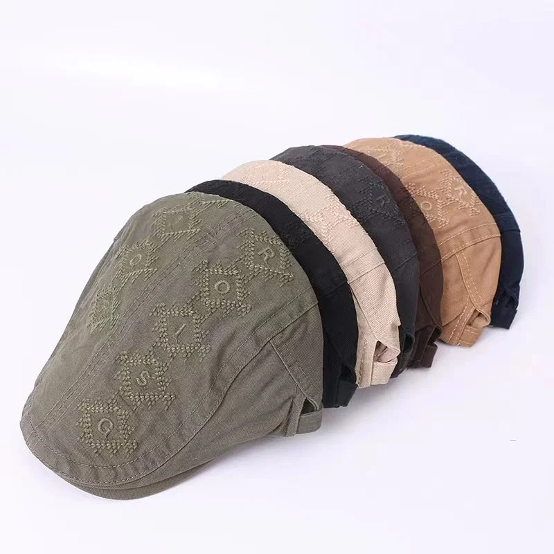 2021 New Wearing Style Men Hats Berets British Western Style Ivy Cap Classic Woman Vintage Cotton And Linen Beret