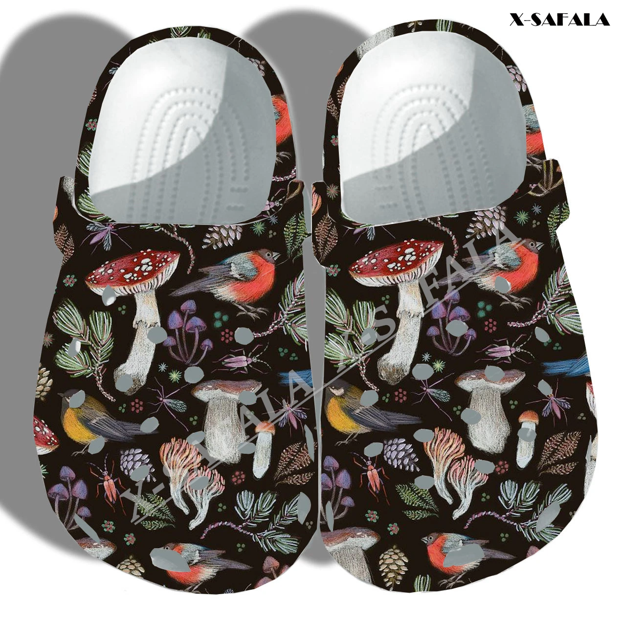 

Trippy Psychedelic Mushroom Fungus 3D Print Men Female Classic Beach Clog Slipper Shoes Medical EVA Customizable With Charms 10