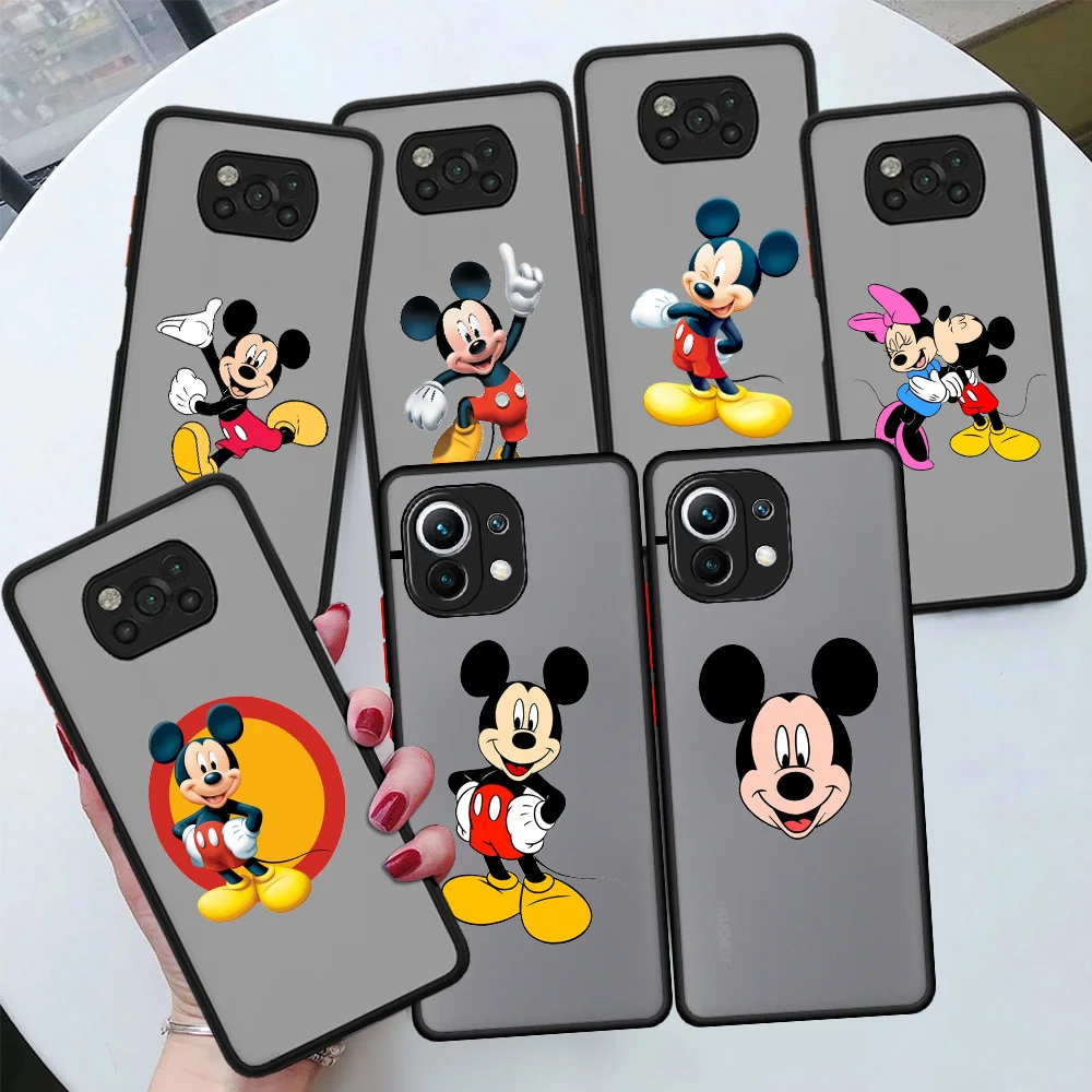 

Mickey Mouse Case For Xiaomi Mi Poco X3 NFC M3 11 10 12 9T 11T 10T Pro Note 10 Lite Matte Hard Phone Covers