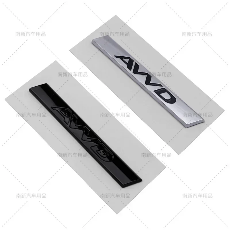 3D ABS серебристо-черный логотип AWD эмблема значок на задний багажник автомобиля