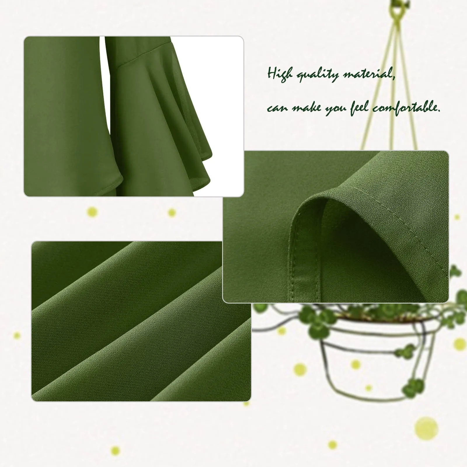 Женская шифоновая блузка с рукавами три четверти и V-образным вырезом |