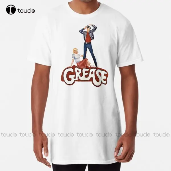 

Grease John Travolta Olivia Newton-John T-Shirt Men T Shirt Digital Printing Tee Shirts Fashion Creative Leisure Funny T Shirts