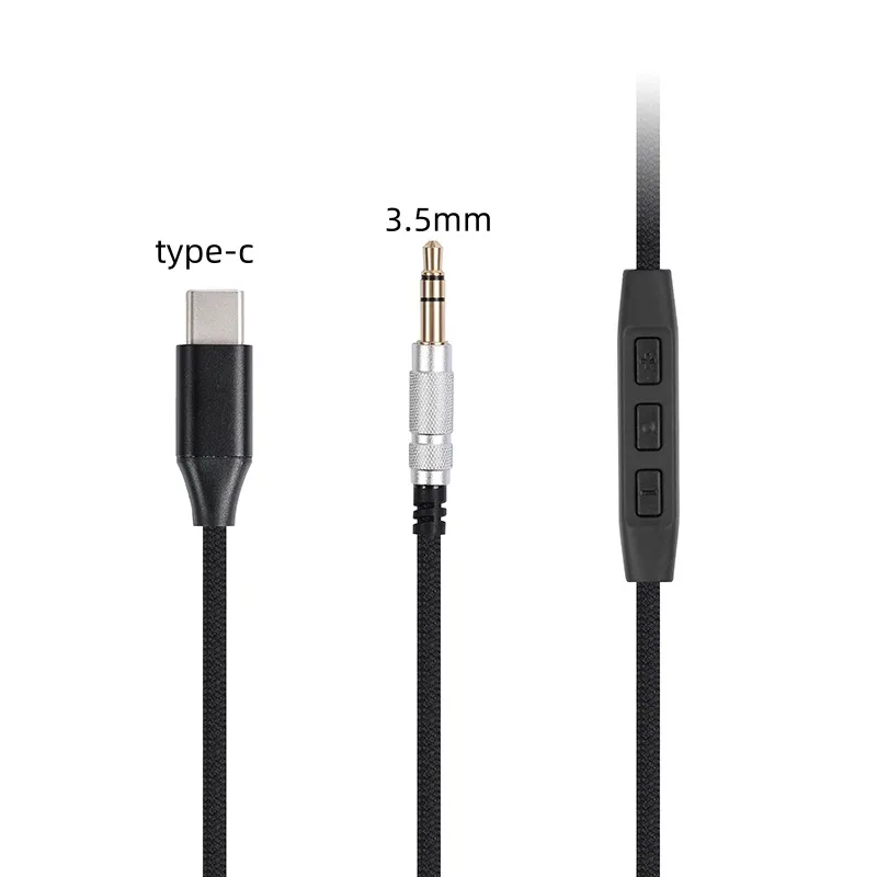 Фото Тип-c до 3,5 мм для Sony WH-1000XM5 XM4 XM3 WH-H900N WH-H800 SHP9500 SHP9600 Solo Сменный аудиокабель для наушников Шнур №2
