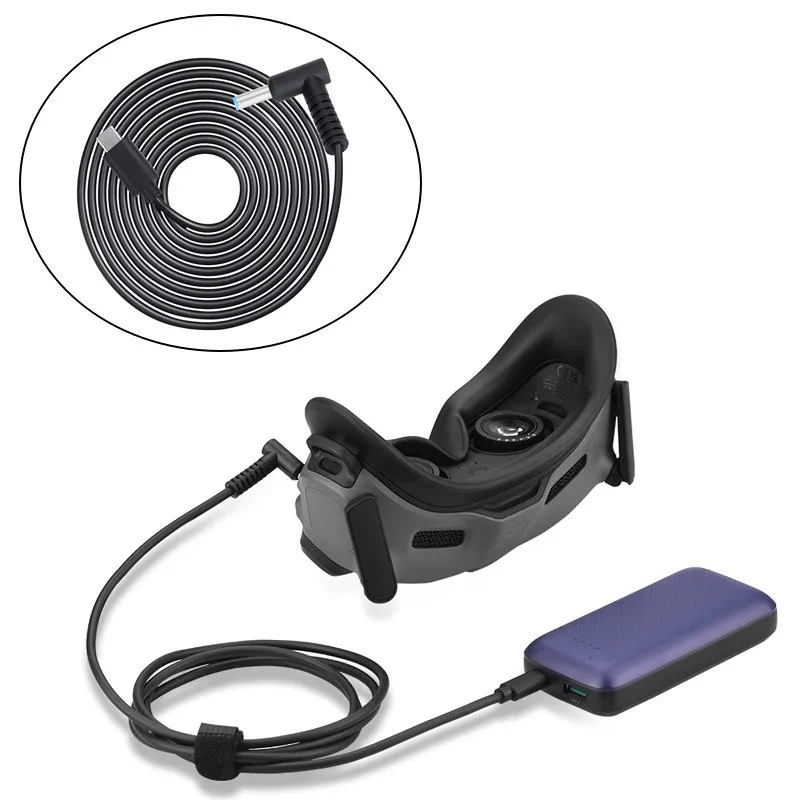 

130 см кабель питания для dji Goggles 2 кабель подключения Type-C порт PD зарядное устройство мобильный внешний аккумулятор для dji avata аксессуары для дрона