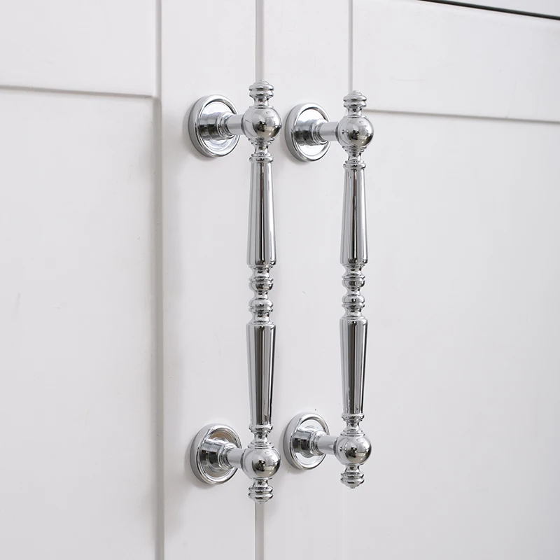 

Furniture Brass Bedroom Cabinet Door Handle Cabinet Wardrobe Door Shoe Cabinet Wine Cabinet Silver Plated Double Hole Handle