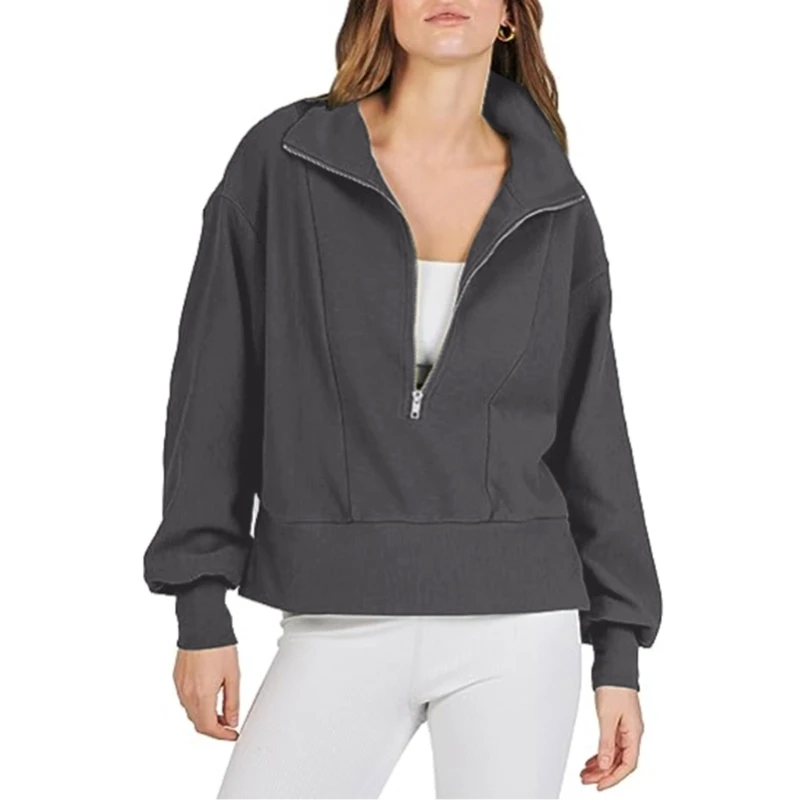 

Womens 2023 Fall Fashion Oversized Half Pullover Sweatshirts Hoodies for Teen Girls Trendy Y2K Clothes Streetwear