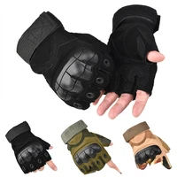 clothing accessories mens army military tactical half finger leather fitness gloves bike sport gloves gym exercise black gloves