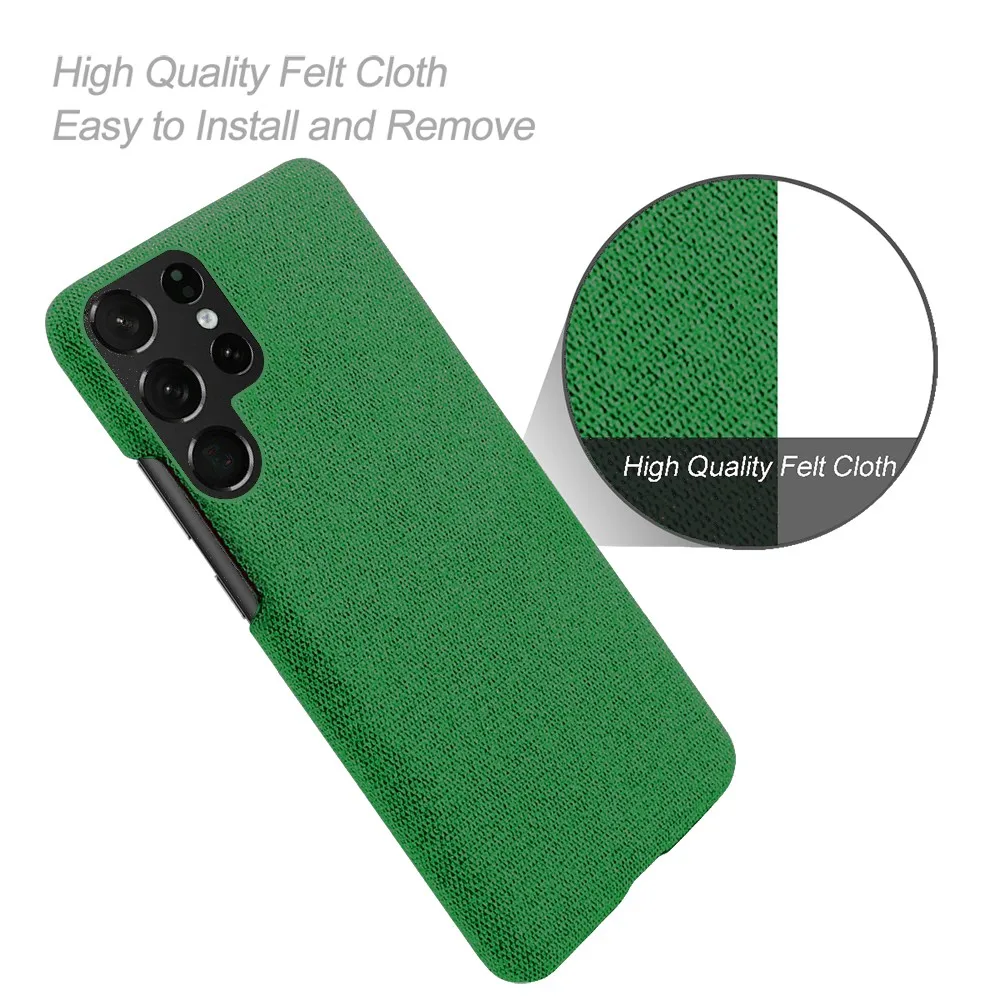 

For Samsung Galaxy S23 Ultra S22 S21 S20 S10 Plus 5G S9 S8 Funda Luxury Cloth Texture Fitted Case For Samsung Note 20 10 9 Cover