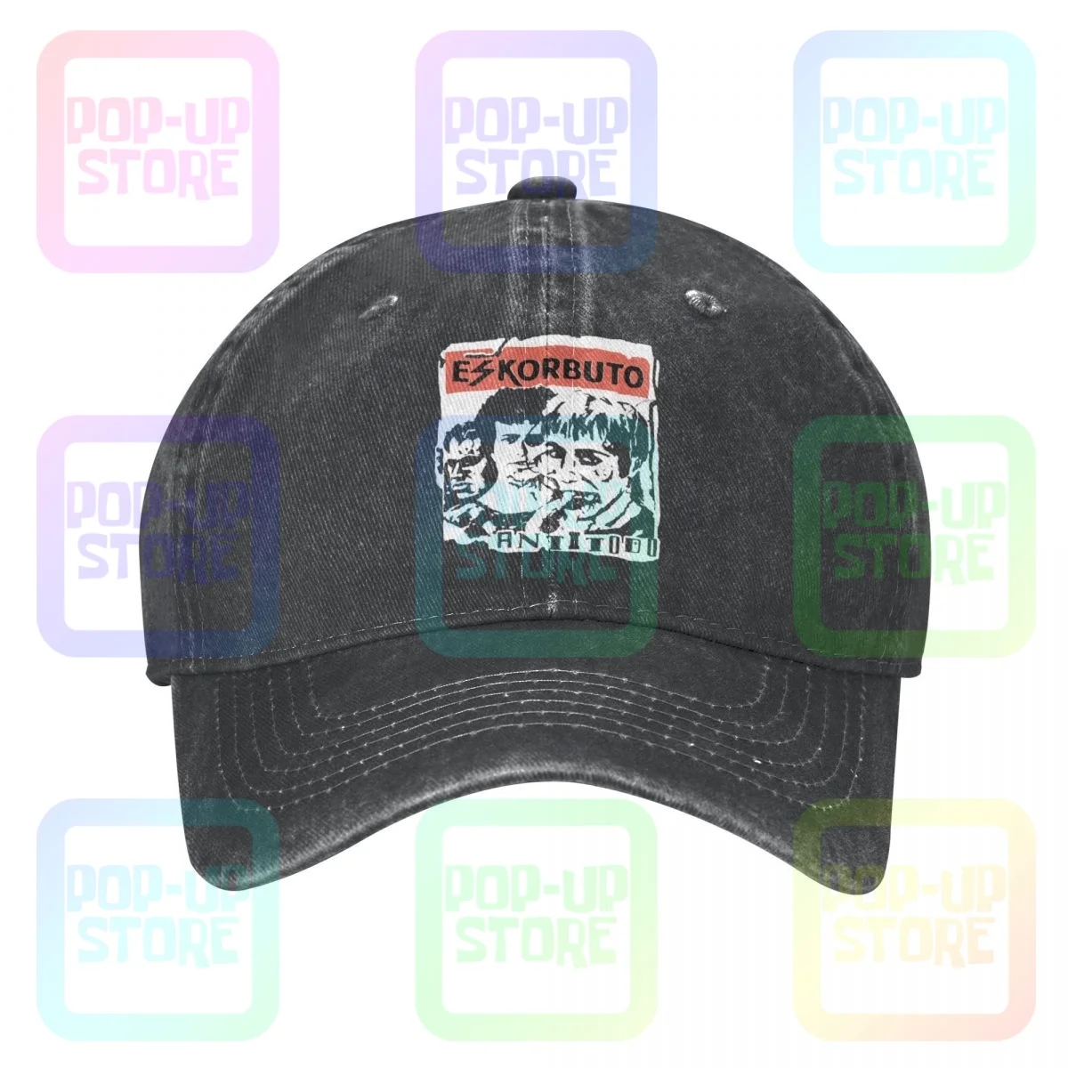 Бейсболка с принтом Eskorbuto apatha No,Sin God, Los мертвецы де Христос, Los Crudos, джинсовая бейсболка с эффектом потертости, бейсболка тракер, головные уборы