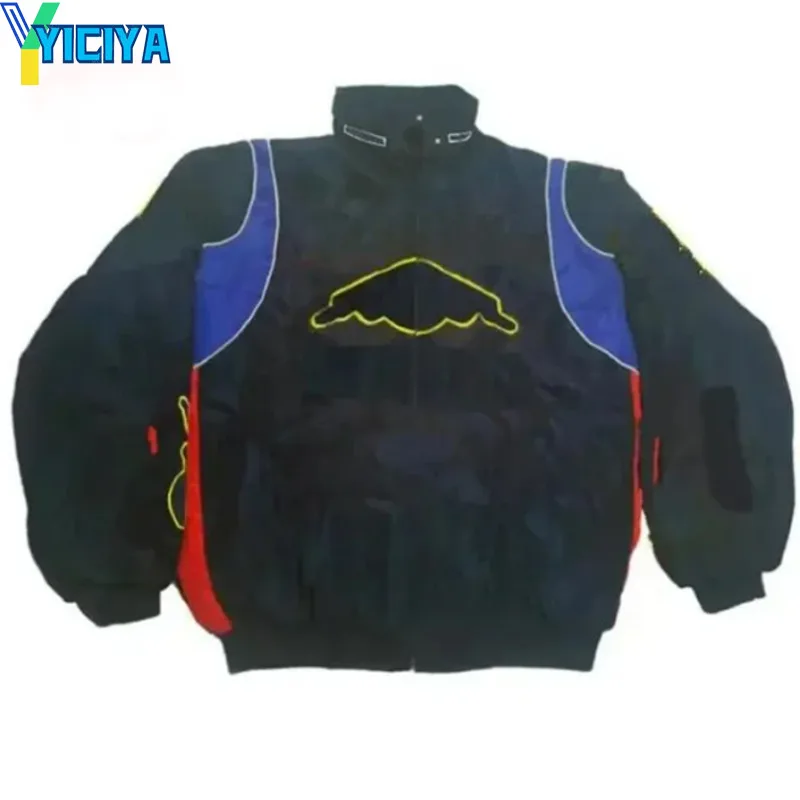 

YICIYA hot selling racing jacket Dropship Embroidery Riding unisex American Jackets F1 Motorcycle Locomotive Coat Cotton Women