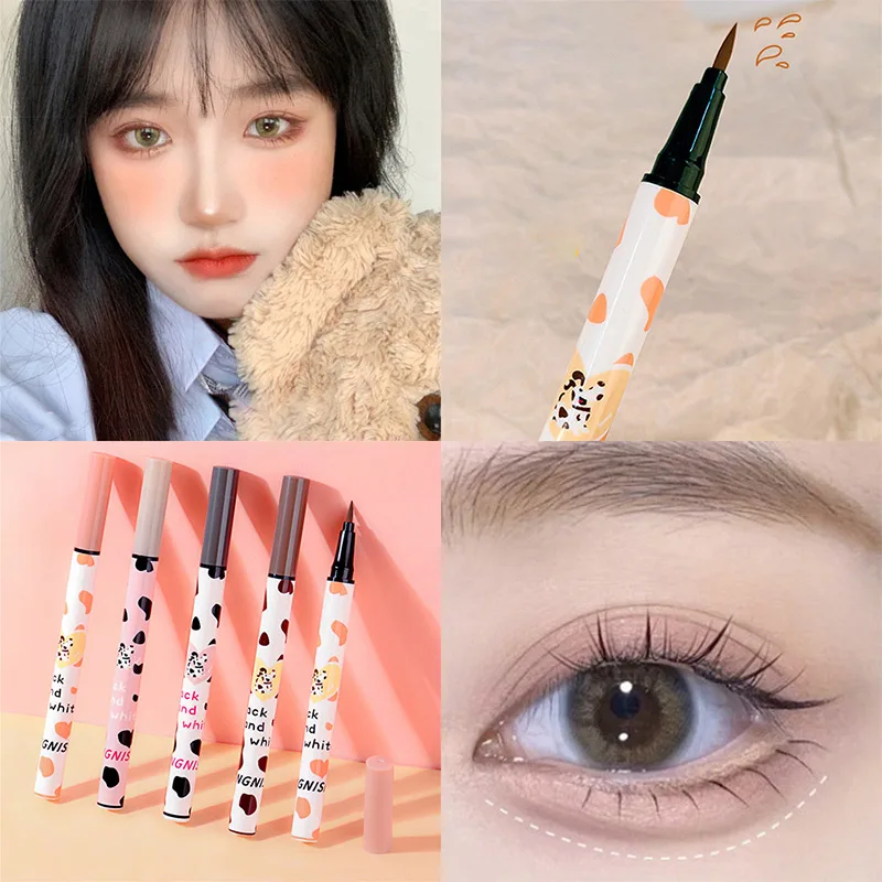 

Подводка для глаз с шелкопрядом, 4 цвета, коричневые водостойкие ЖИДКИЕ ТЕНИ, карандаш, гладкая быстросохнущая Косметика для макияжа глаз