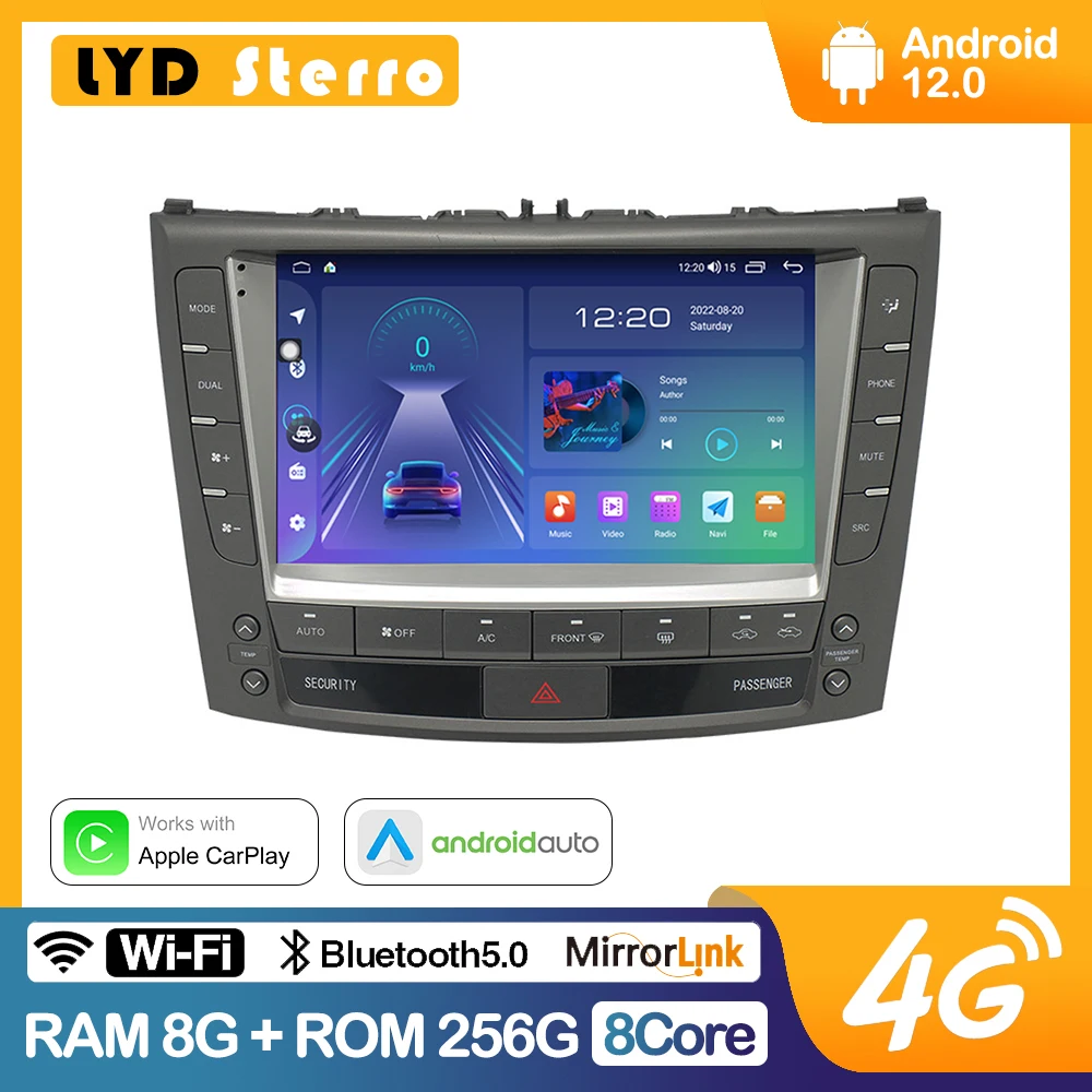 

LYD Sterro For Lexus IS IS250 IS200 IS220 IS300 2006-2012 Smart Multimedia Video Player GPS Radio Navigation CarPlay Tesla Style