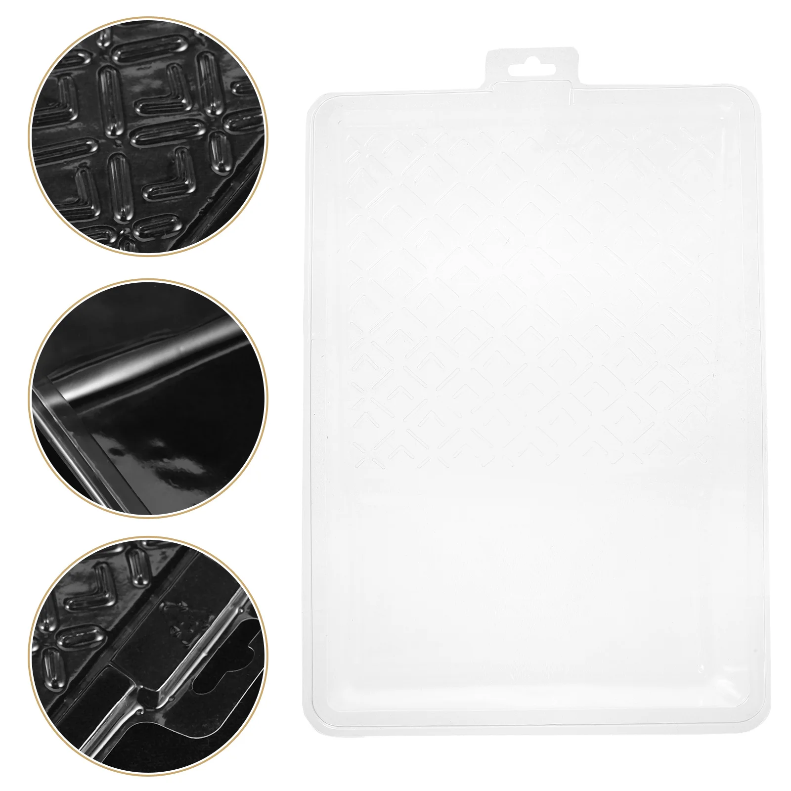 

5 Pcs Tray Parts Painting Supplies Clear Liner Plastic Transparent Roller