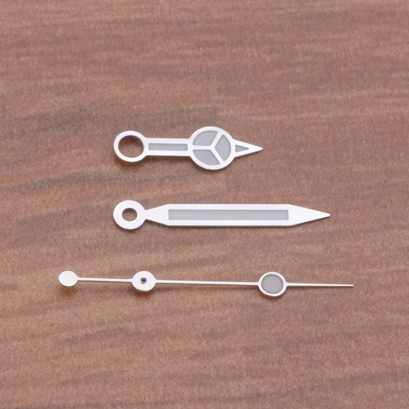 Silver NH35 Watch Hands Green Luminous Fits 7s26 NH36 NH35 Movement Seiko SKX007 SKX009 SPRD SKX Hands Mechanic Watch Pointer