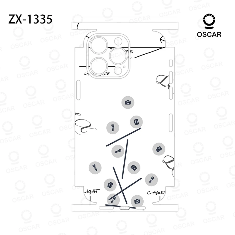 Фото Обертка OscarSkinZ для iPhone 16 Pro Max, наклейка 15, 14 Plus, задняя пленка 13 12, мини-защитная наклейка, боковая рамка, задняя защита №4