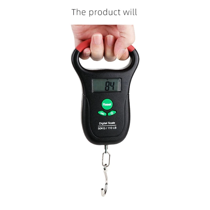 

Portable Luggage Scale 110 Lbs High Precision Travel Digital Hanging Scales 50kg with Hook for Household ABS Material