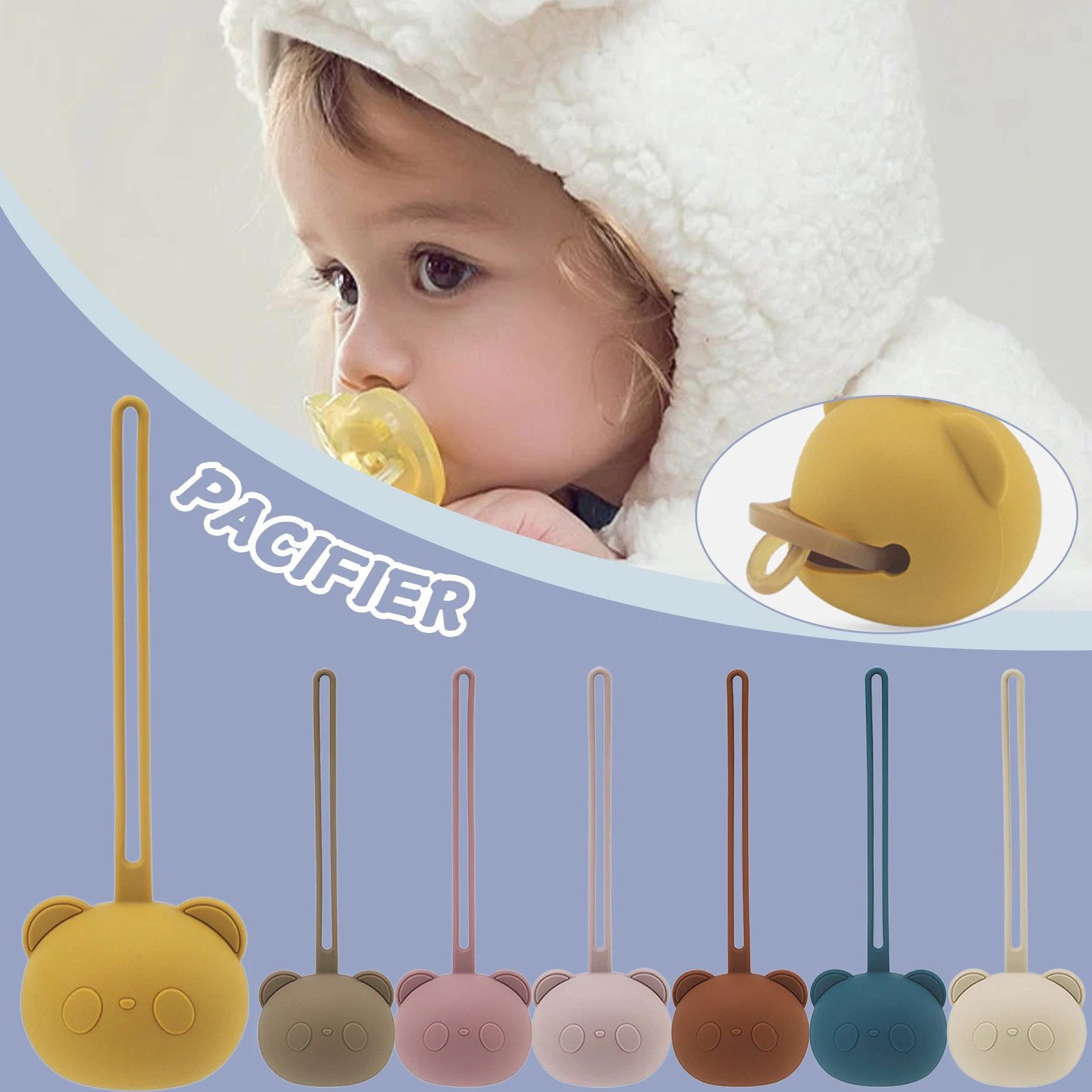 

Baby Pacifier Storage Bag Portable Food Grade Silicone Pacifier Holder Soother Container Bag Great Gift Reusable Pacifier Box