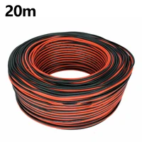 20m led cable extension wire cord connector 2pin 3528 5050 5630 led strip black red tinned copper electrical wires for led strip