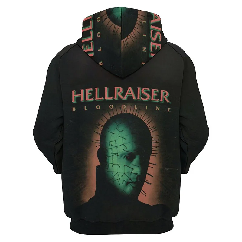 

Horror Movie Hellraiser Graphic Hoodie Men Clothing 3D Printed New in Hoodies Women Harajuku Fashion y2k Pullovers Hooded Hoody