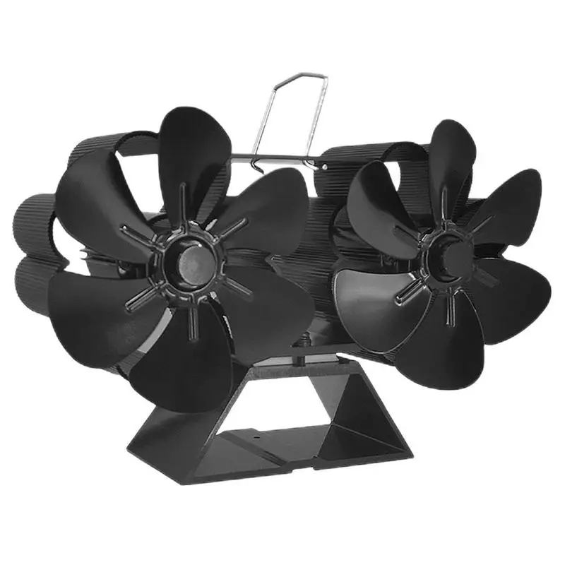 

Wood Burning Stove Fan 12-Blades Dual Motors Stove Fan With Overheating Protection High Efficiency Quiet Operation Thermodynamic