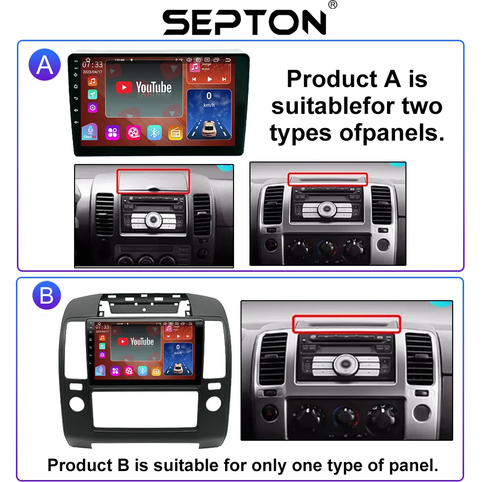 Автомобильное радио SEPTON для NISSAN NAVARA 2006 2007 2008 2009-2012 мультимедийный Android Auto Carplay Navi GPS