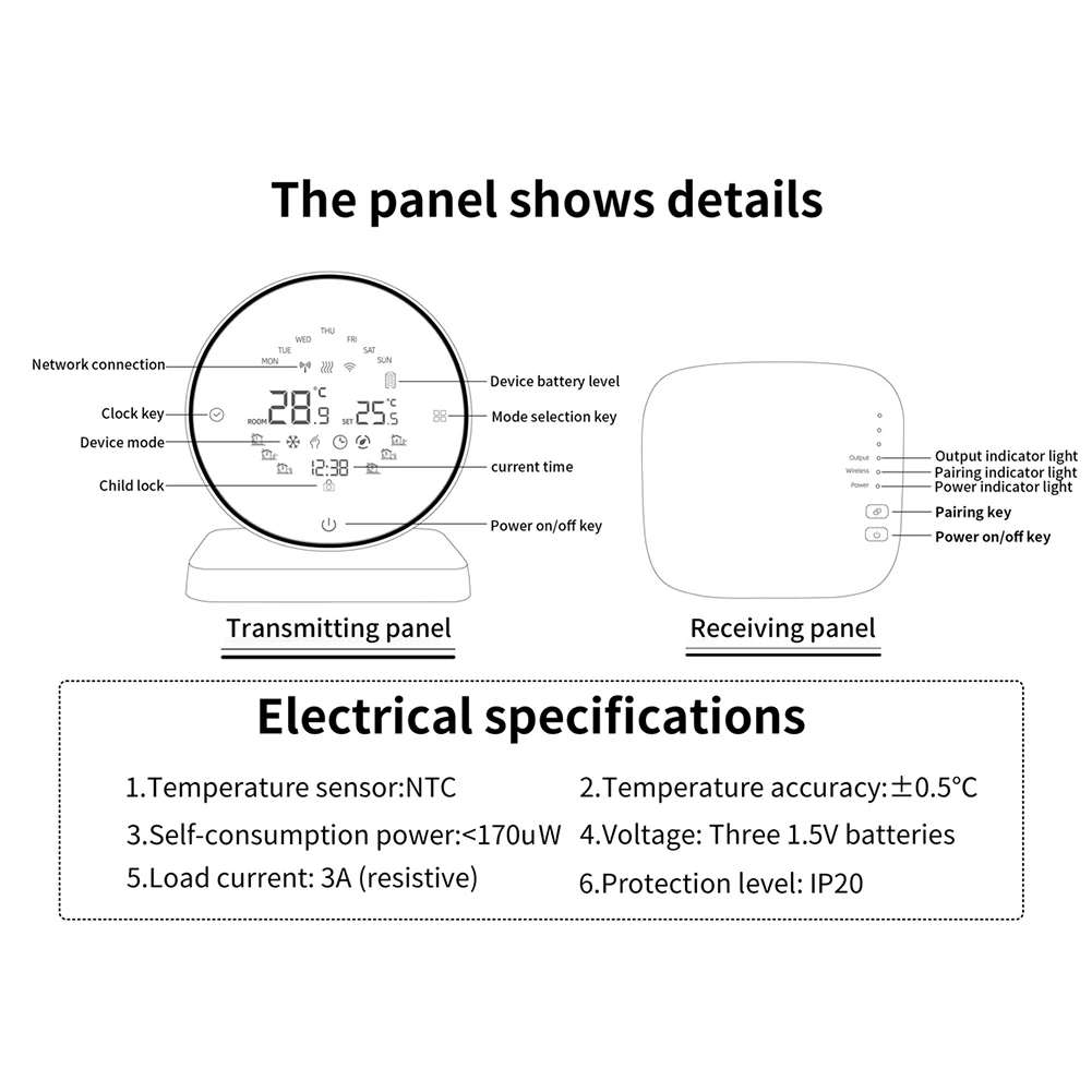 Для Tuya Wi-Fi умный беспроводной термостат водяной пол с подогревом настенный