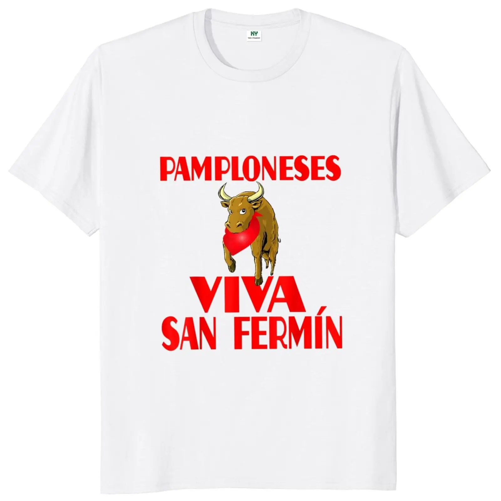 

Pamploneses viva San Fermin T-shirt Funny Spain San Fermin Pamplona 2022 Gift Camisa Summer Cotton Casual Unisex T Shirt