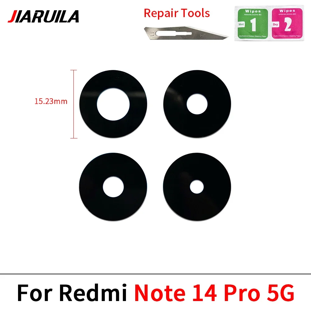 Фото Стекло задней камеры для Xiaomi Redmi Note 14 Pro 4G 5G Стекло камеры с клеем + сменные инструменты для ремонта №2
