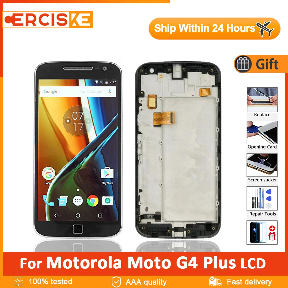 ЖК-дисплей 5 &quotдля Motorola Moto G4 Plus XT1640 XT1642 сенсорный экран с дигитайзером в сборе
